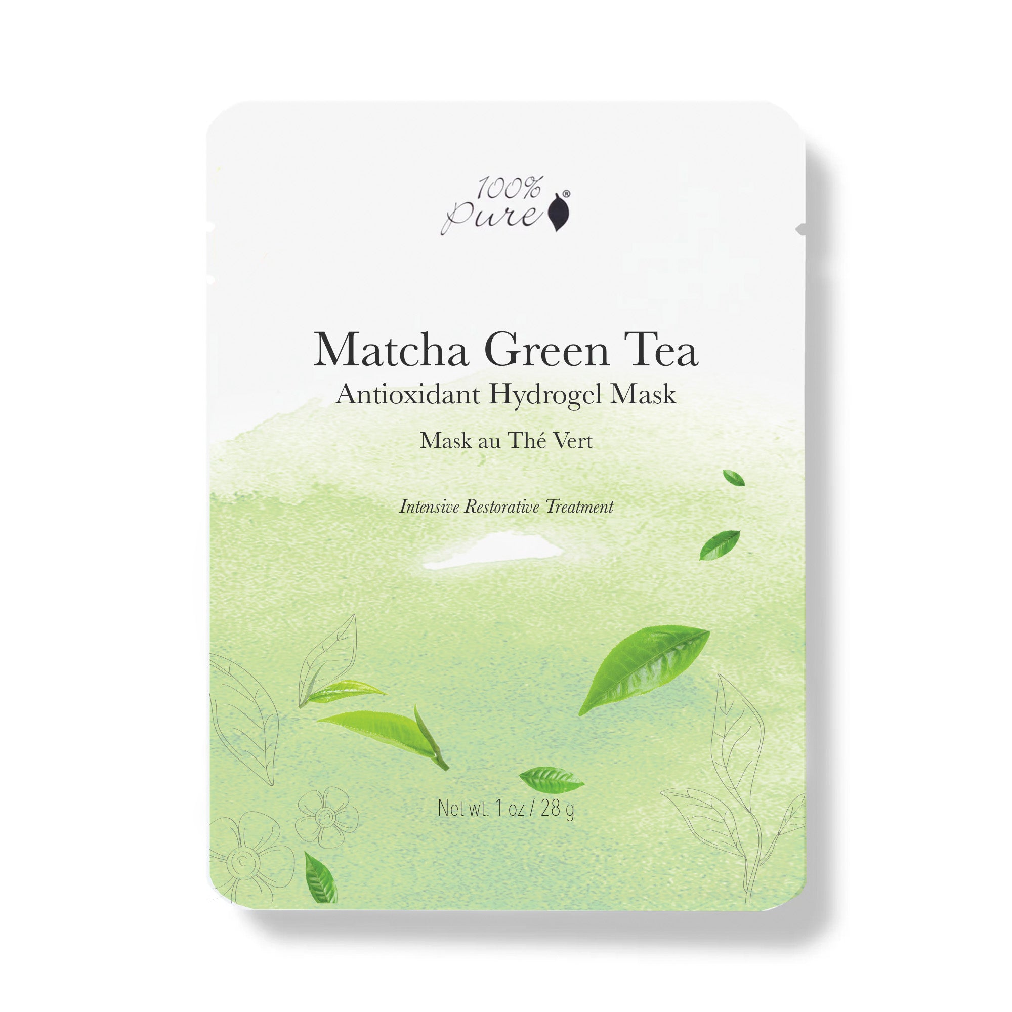 100-pure-matcha-green-tea-masque-hydrogel-th-vert-unidose image 1