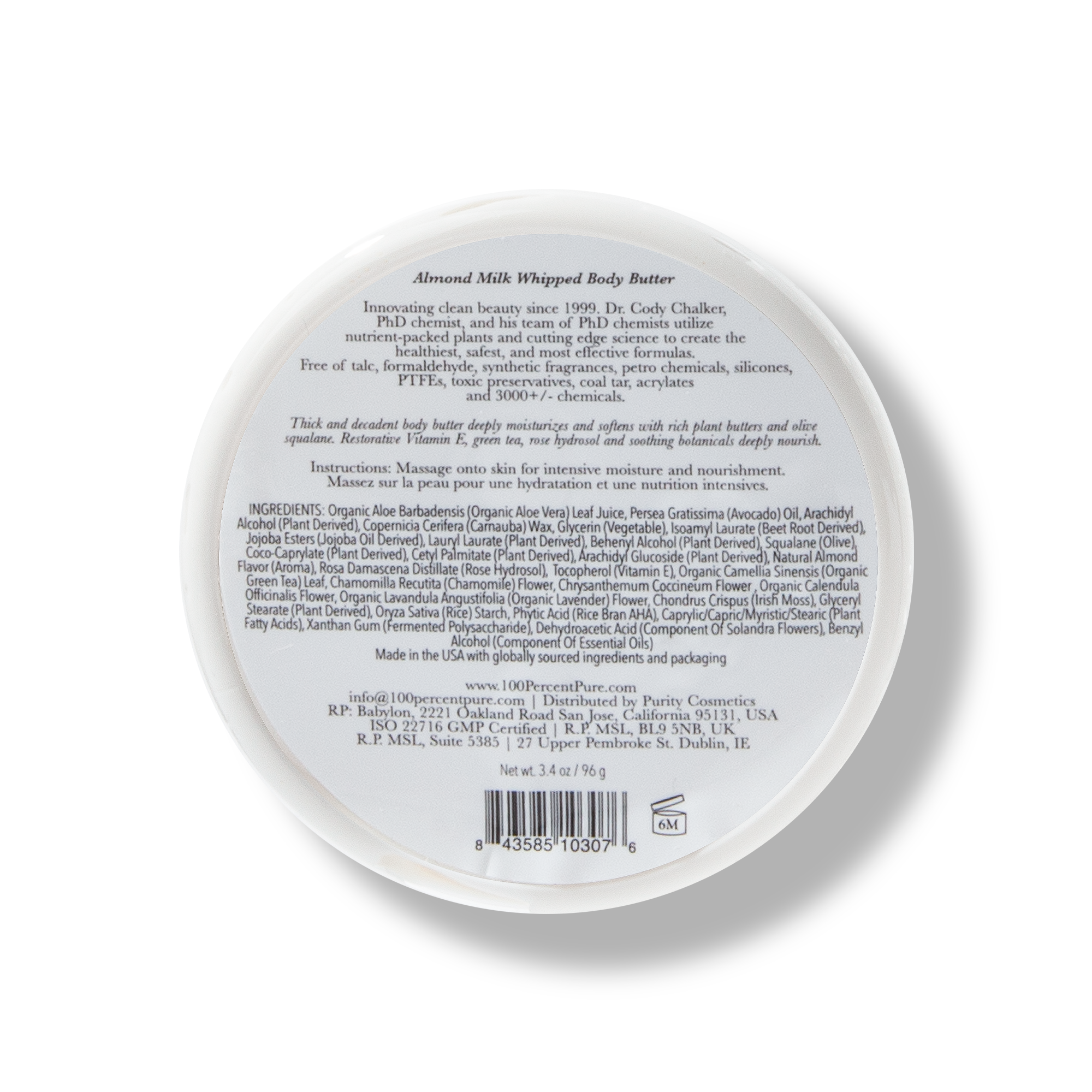 100-pure-honey-almond-whipped-body-butter-beurre-corporel-miel image 2