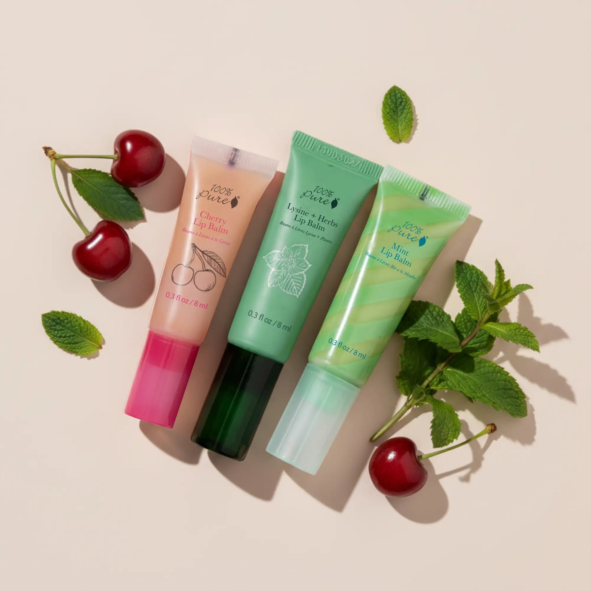 100-pure-moisturizing-lip-trio-baume-levres-menthe image 1