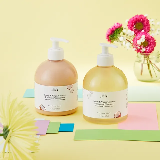 100-pure-restorative-duo-shampoing-apr-s-shampoing-miel image 1