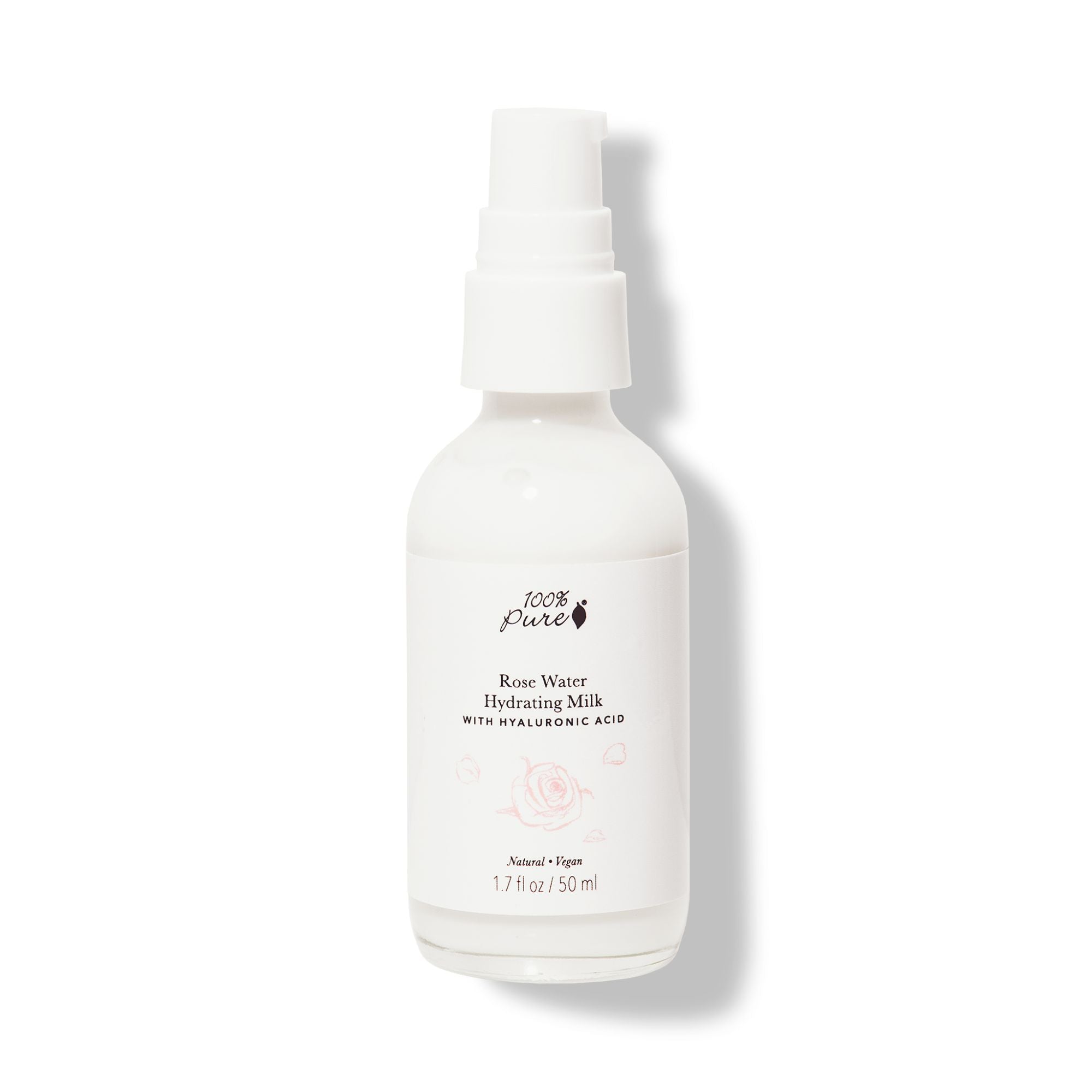 100-pure-rose-water-lait-hydratant-visage-rose-acide-hyaluronique image 1
