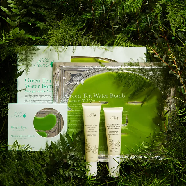 100-pure-green-tea-water-bomb-coffret-soin-th-vert image 1