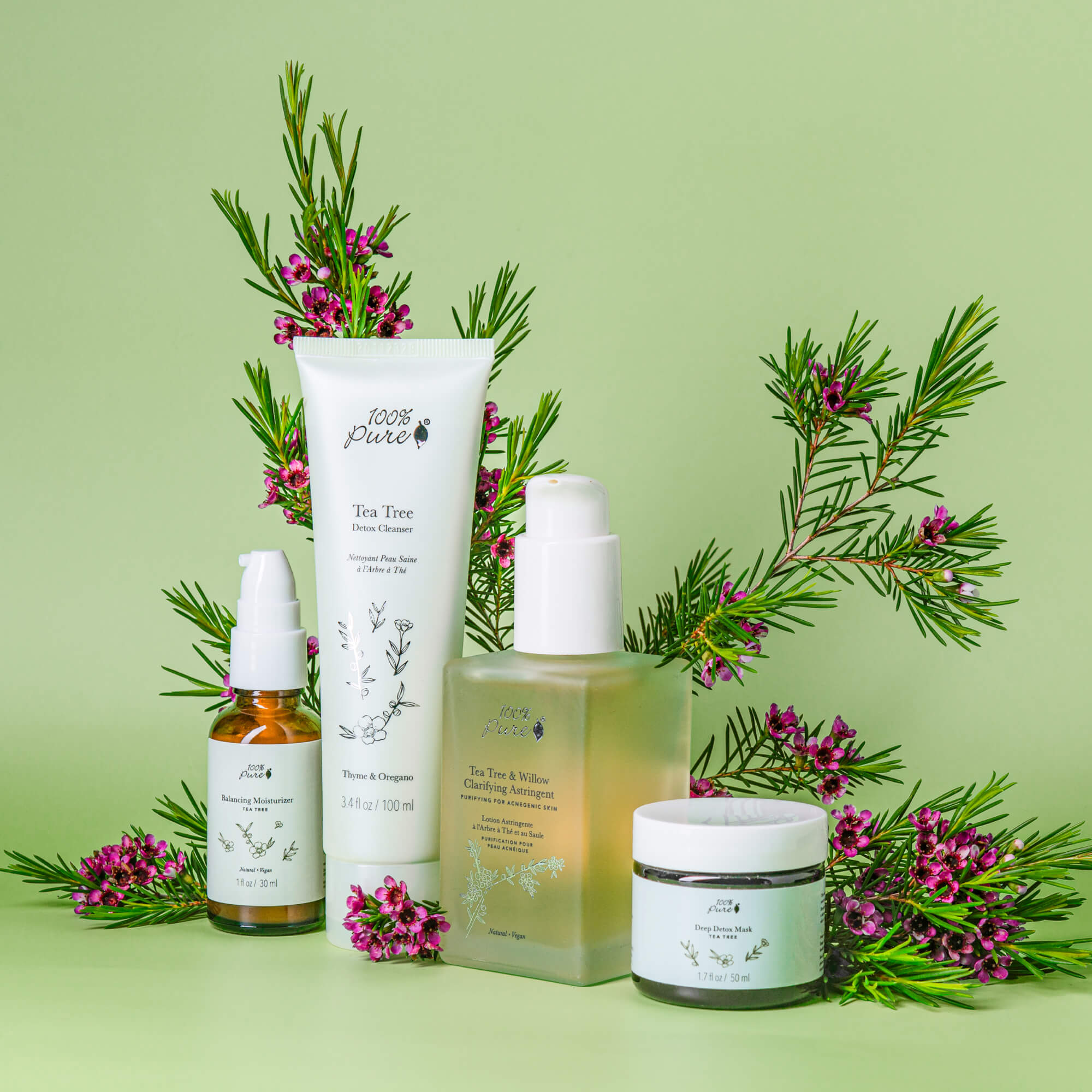 100-pure-tea-tree-coffret-anti-imperfections-4-soins-peau-grasse image 1
