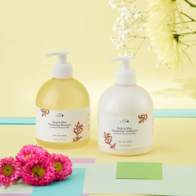 100-pure-volumizing-duo-shampooing-apr-s-shampooing-menthe-volume image 1