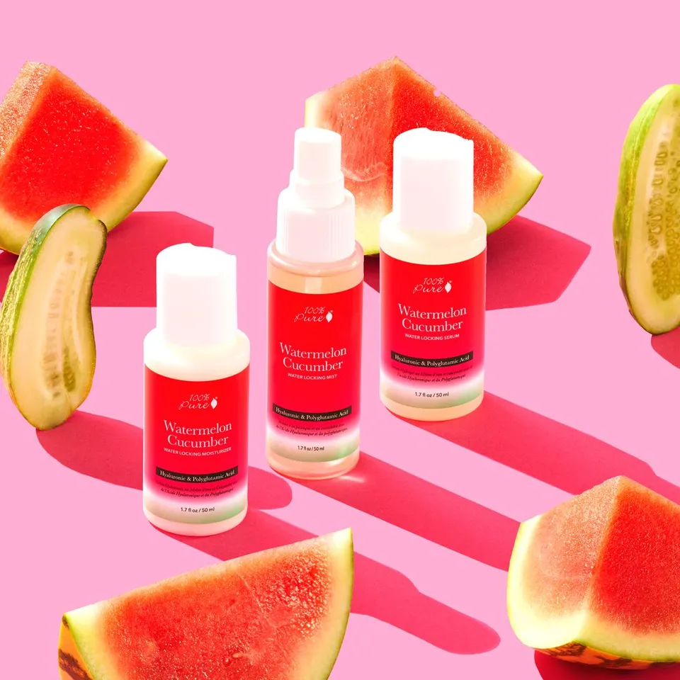 100-pure-gift-sets-watermelon-cucumber-kit-hydratant-visage image 1