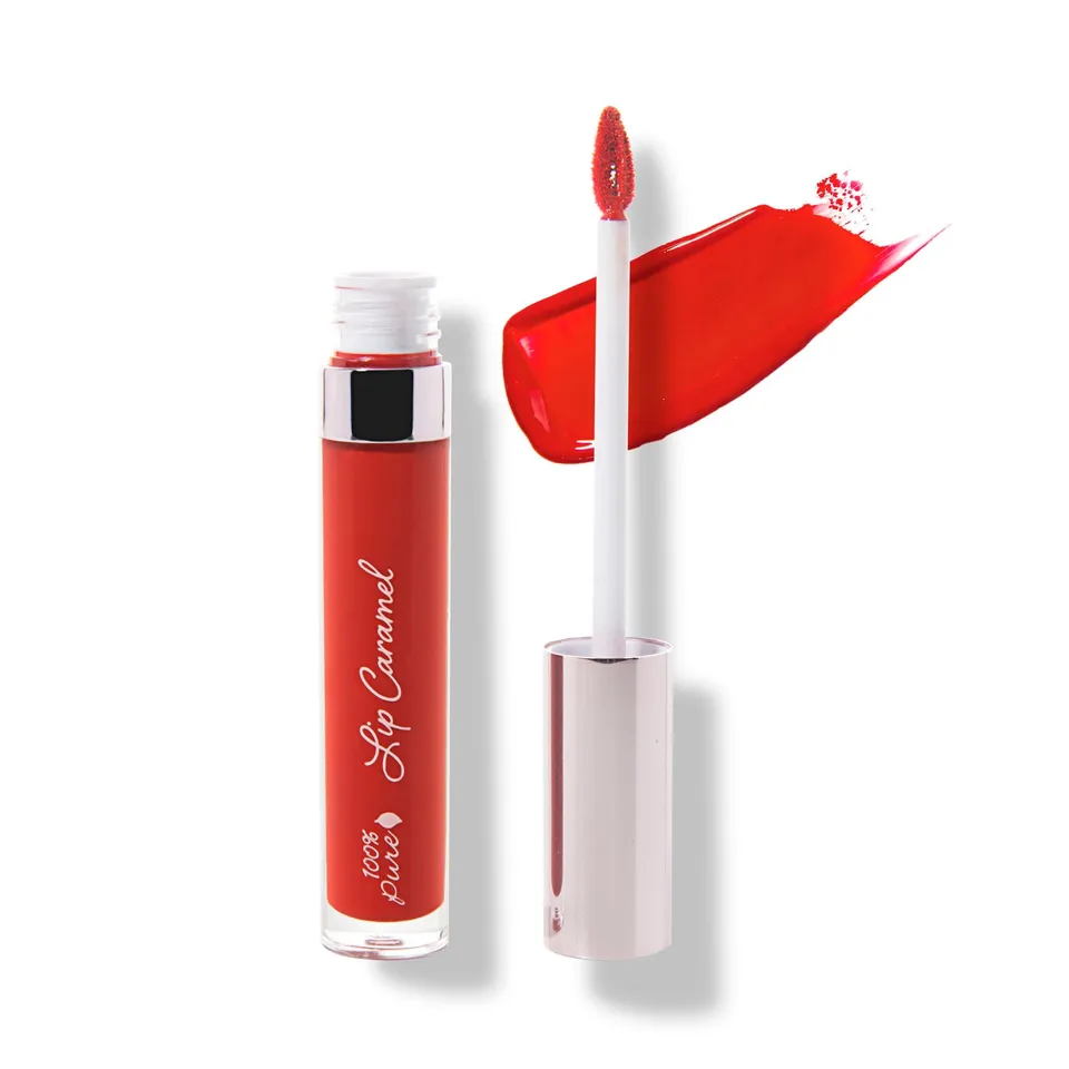 100-pure-lip-caramel-rouge-l-vres-liquide-red-velvet image 1