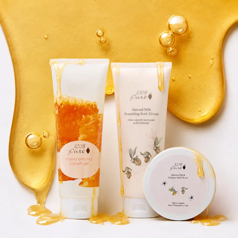 100-pure-honey-almond-whipped-coffret-corps-miel-amande image 1