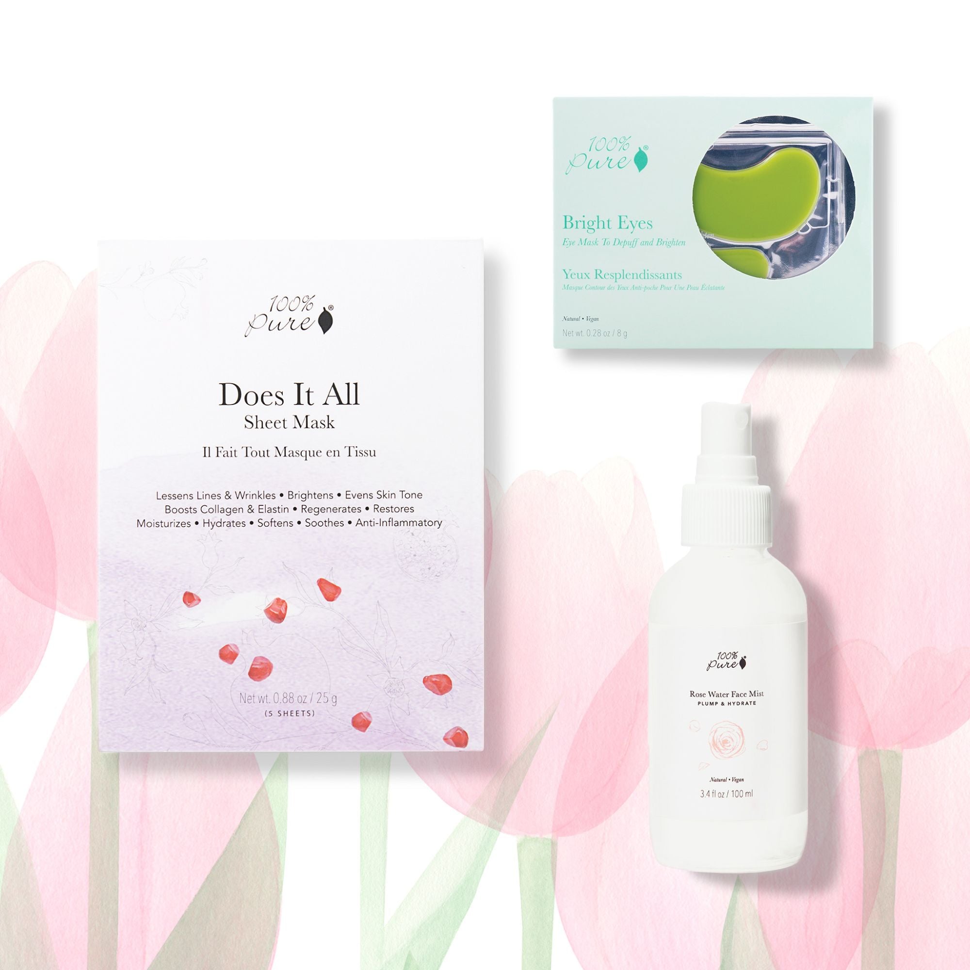 100-pure-get-up-glow-trio-2022-coffret-visage-eclat image 1