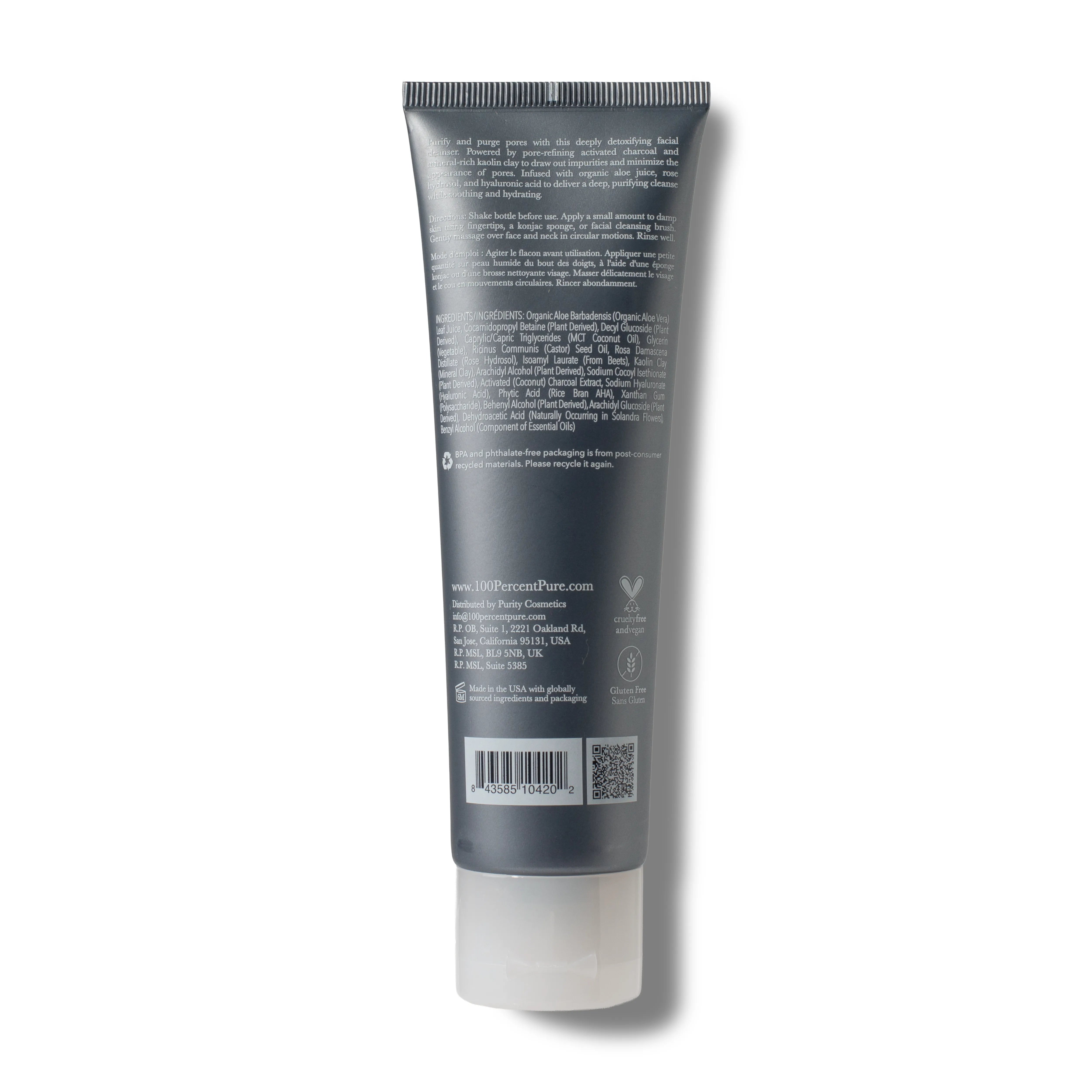 100-pure-skin-care-charcoal-clay-nettoyant-charbon-d-tox image 2