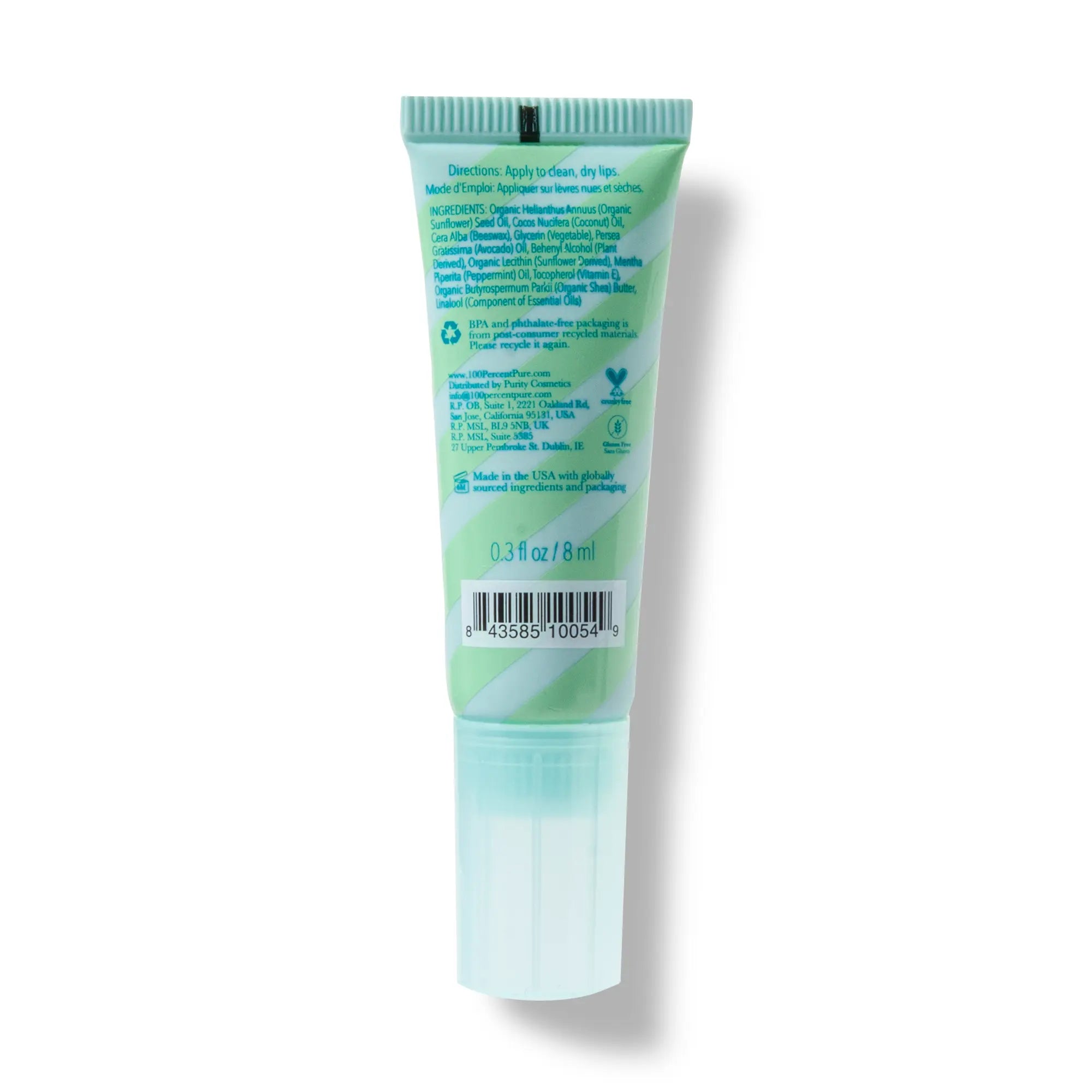 100-pure-lip-makeup-organic-mint-lip-balm-menthe image 2