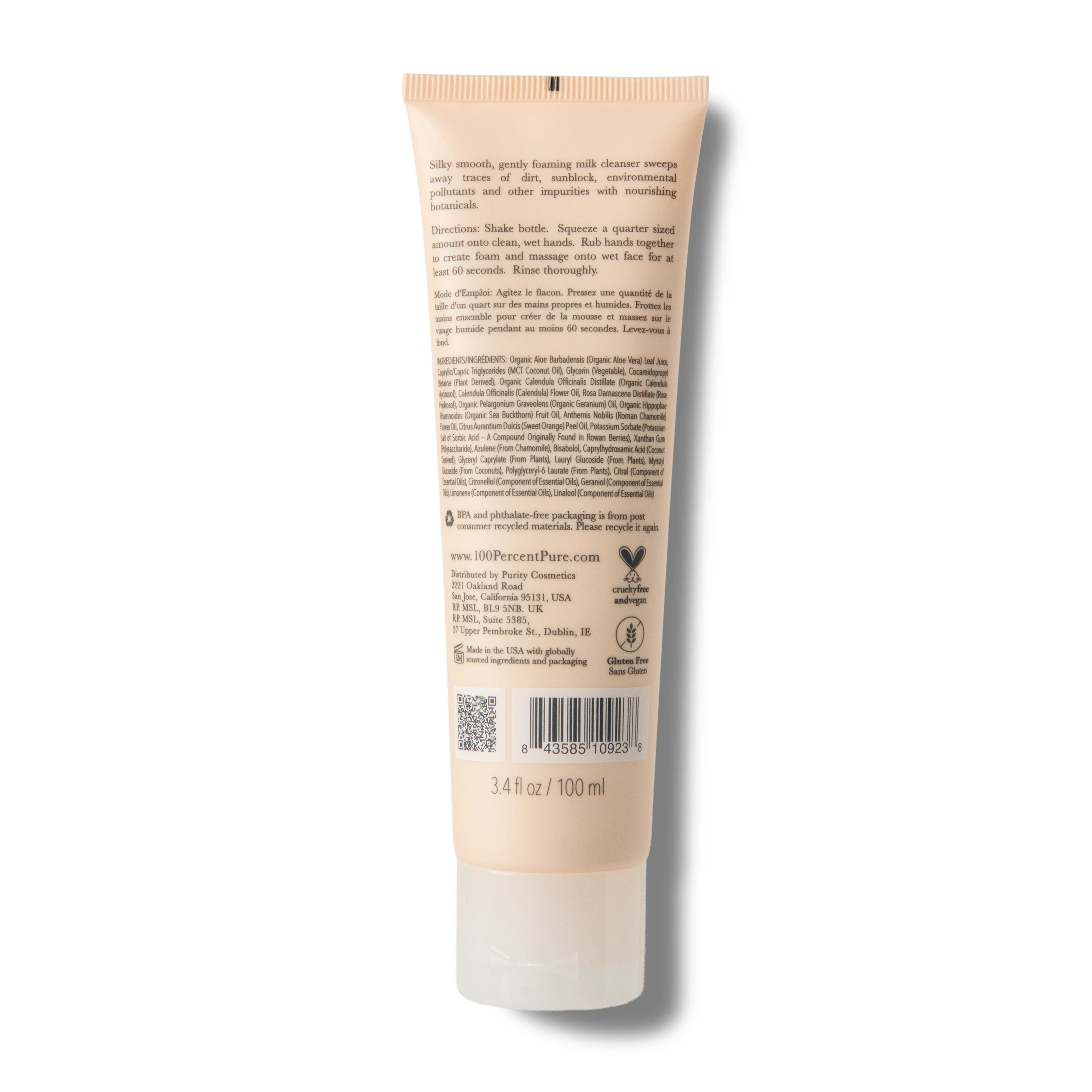 100-pure-calendula-lait-nettoyant-visage-peau-sensible image 2